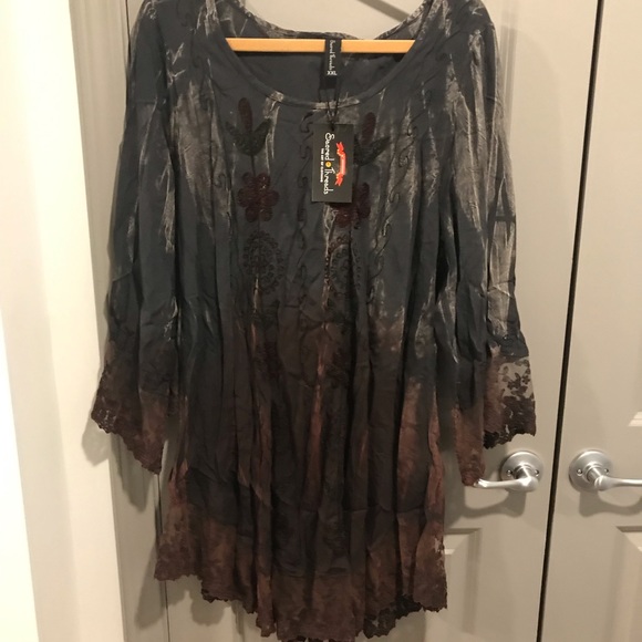 219694 LG/GR/GR Sacred Threads Tunic/Dress - Picture 2 of 3